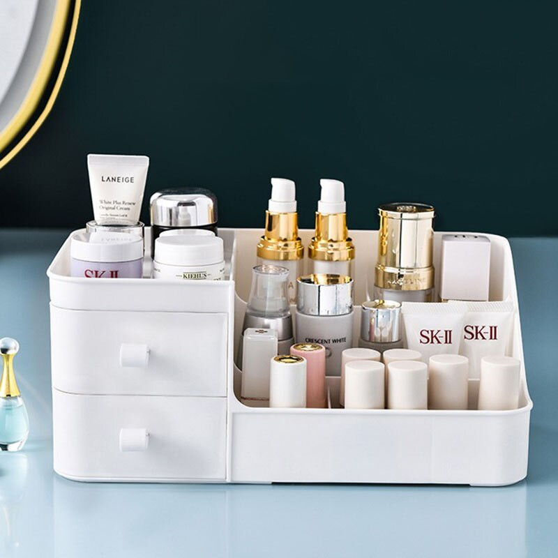 Meigipaneel sahtlile Euroopa stiilis ehtekarbid naistele Luksuslik korraldaja kosmeetikatoodete töölauale nahahoolduse hoiukarp