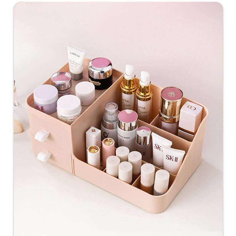 Meigipaneel sahtlile Euroopa stiilis ehtekarbid naistele Luksuslik korraldaja kosmeetikatoodete töölauale nahahoolduse hoiukarp