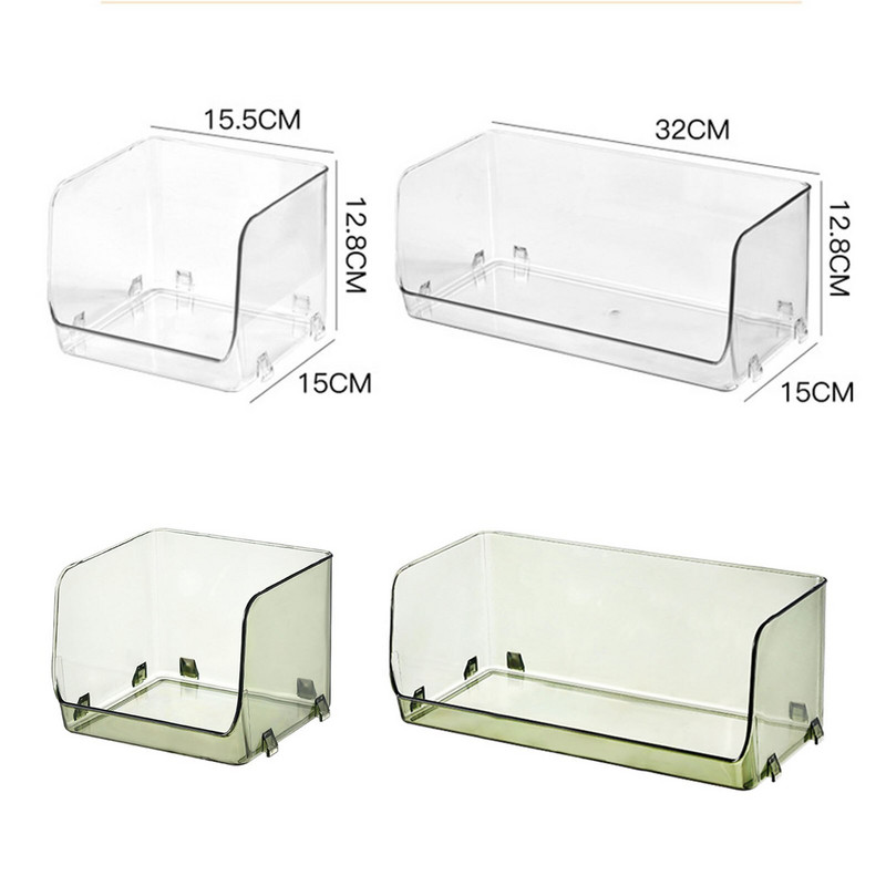 2 tk plastikust meigivahendaja mitmeotstarbelised suure mahutavusega salved ruumi säästvate tarvikute jaoks lauaarvuti kosmeetikakarp