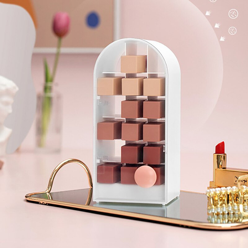 Κουτί αποθήκευσης κραγιόν Οργανωτής επιτραπέζιου μακιγιάζ Βάση επίδειξης καλλυντικών κοσμημάτων Βερνίκι νυχιών Κουτί θήκης αποθήκευσης για το σπίτι Organizer