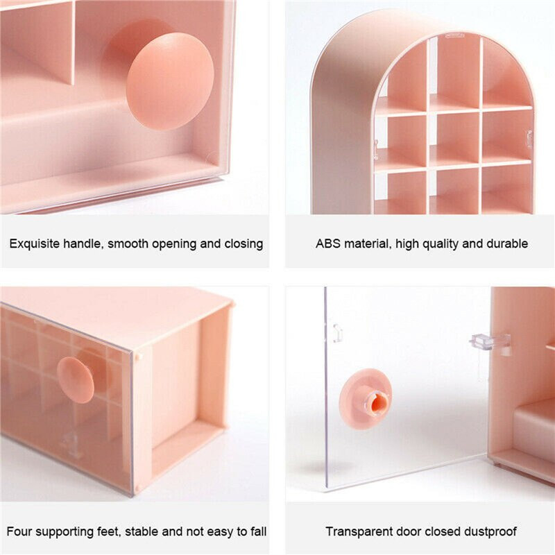 Κουτί αποθήκευσης κραγιόν Οργανωτής επιτραπέζιου μακιγιάζ Βάση επίδειξης καλλυντικών κοσμημάτων Βερνίκι νυχιών Κουτί θήκης αποθήκευσης για το σπίτι Organizer