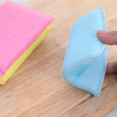 4 τμχ Ισχυρό πανί πιάτων διπλής όψεως Σφουγγάρι Βούρτσα απολύμανσης για Πλύσιμο Πιάτων Κουζίνα Πανί Οικιακής Πιάτας