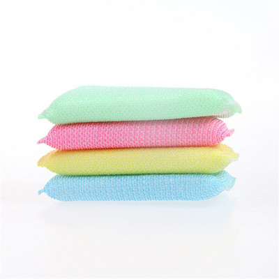 4 τμχ Ισχυρό πανί πιάτων διπλής όψεως Σφουγγάρι Βούρτσα απολύμανσης για Πλύσιμο Πιάτων Κουζίνα Πανί Οικιακής Πιάτας