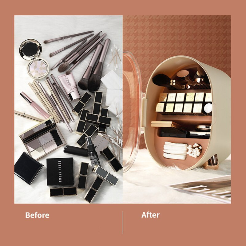 Stiilne suure mahutavusega kosmeetikatoodete hoiukarbid meigipintslid korraldaja huulepulga meigikonteiner lauaarvuti mitmesugused hoiukarbid