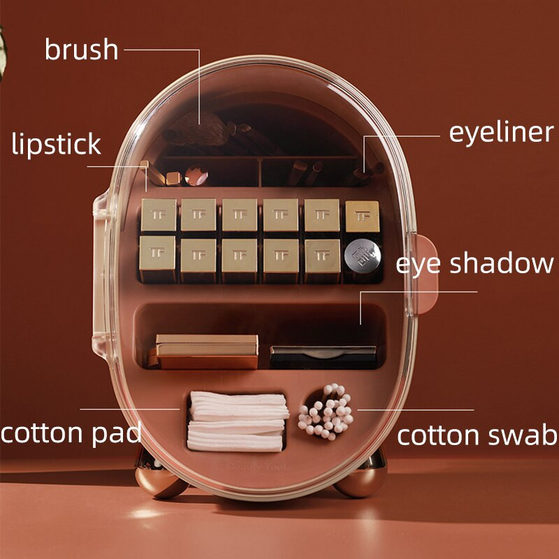 Stiilne suure mahutavusega kosmeetikatoodete hoiukarbid meigipintslid korraldaja huulepulga meigikonteiner lauaarvuti mitmesugused hoiukarbid