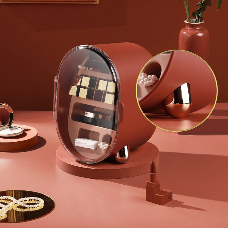 Stiilne suure mahutavusega kosmeetikatoodete hoiukarbid meigipintslid korraldaja huulepulga meigikonteiner lauaarvuti mitmesugused hoiukarbid