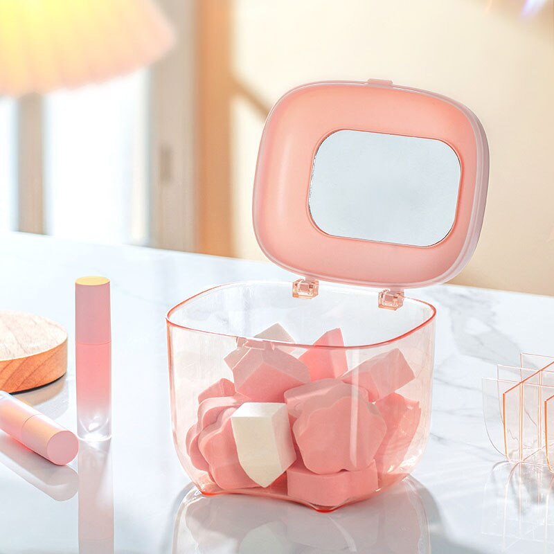 Κραγιόν Βάση Θήκη Μακιγιάζ Organizer με Mirror Organizer Βάση βάσης οθόνης κραγιόν Κουτί αποθήκευσης καλλυντικών κοσμημάτων 20 πλέγματα