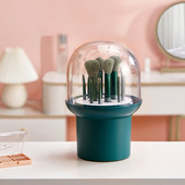 12 auguga meigipintslihoidja karp ümmargune vahend tolmukindel värvimispintsli alus kosmeetikatoodete kuivatamiseks kaanega pliiatsihoidja