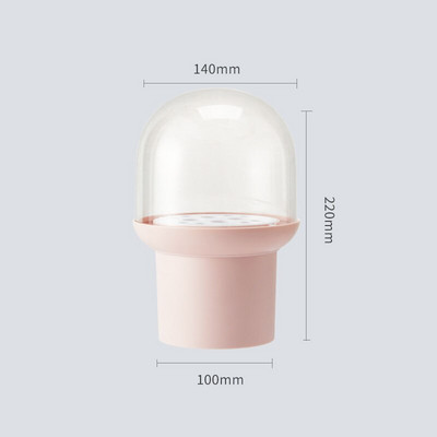 12 auguga meigipintslihoidja karp ümmargune vahend tolmukindel värvimispintsli alus kosmeetikatoodete kuivatamiseks kaanega pliiatsihoidja