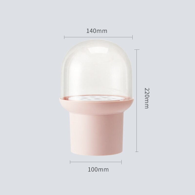 12 auguga meigipintslihoidja karp ümmargune vahend tolmukindel värvimispintsli alus kosmeetikatoodete kuivatamiseks kaanega pliiatsihoidja