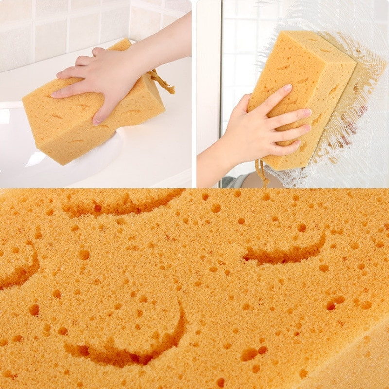 Kärgstruktuuriga autopesu korallkäsn, imav, tihendav pehme autovarustus, makropoorne käsnplokk kodu vannitoa puhastamise tööriistad