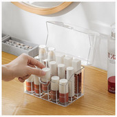 Ruj cosmetice cutie de depozitare desktop Nachuan 15 grilă din plastic transparent cu capac de praf instrument de machiaj cutie de finisare baie