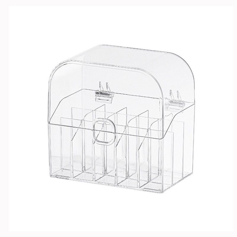 Ruj cosmetice cutie de depozitare desktop Nachuan 15 grilă din plastic transparent cu capac de praf instrument de machiaj cutie de finisare baie