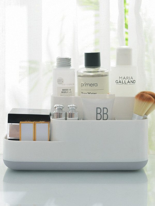 Plastic Makeup Organizer Μπάνιο Storage Box Καλλυντικό Organizer Επιφάνεια εργασίας γραφείου Make Up Κοσμήματα Storage Box Sundries Container