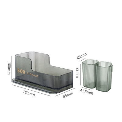 Μακιγιάζ Storage Box Cosmetics Organizer Πολυλειτουργικό Skin Care Products Case Lipstick Jewelry Desktop Storage Πινέλο Μακιγιάζ