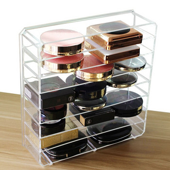 Πλαστικό PS Makeup Organizer Cream Storage Box Clarity Θήκη για καλλυντικά Μακιγιάζ Ράφι επίδειξης για ντουλάπι νεσεσέρ