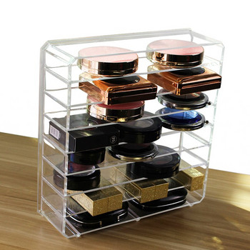 Πλαστικό PS Makeup Organizer Cream Storage Box Clarity Θήκη για καλλυντικά Μακιγιάζ Ράφι επίδειξης για ντουλάπι νεσεσέρ