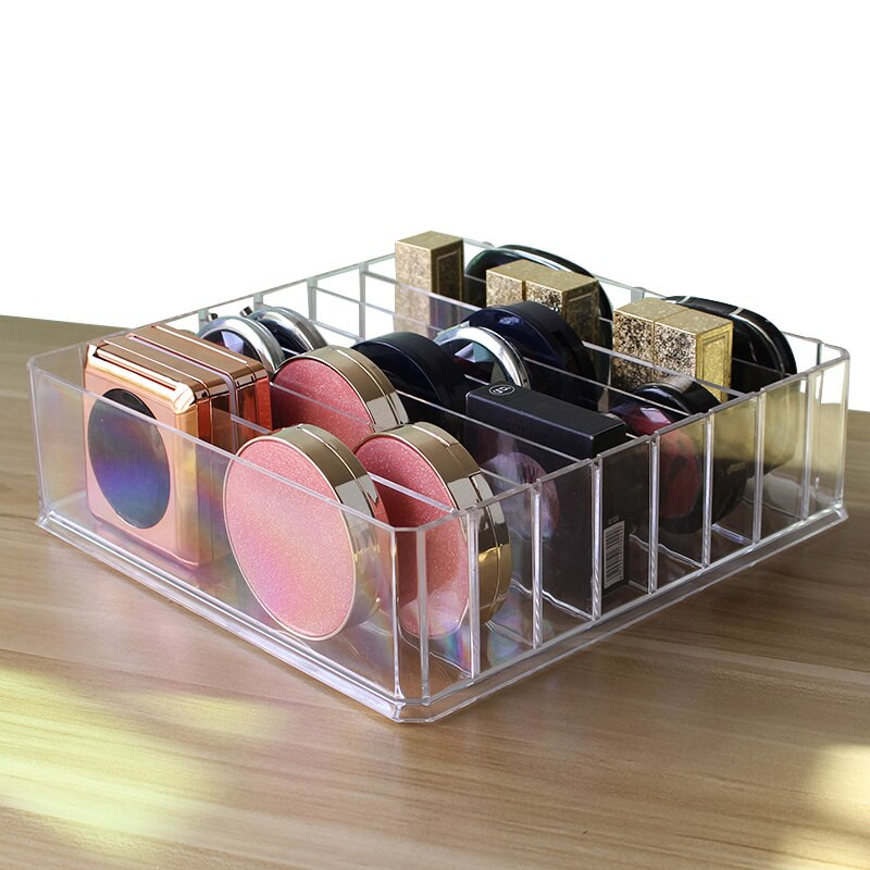 Plastikinė PS makiažo organizatoriaus kremo laikymo dėžutė Clarity kosmetinis makiažo laikiklis kosmetinės spintelės pudros lentyna