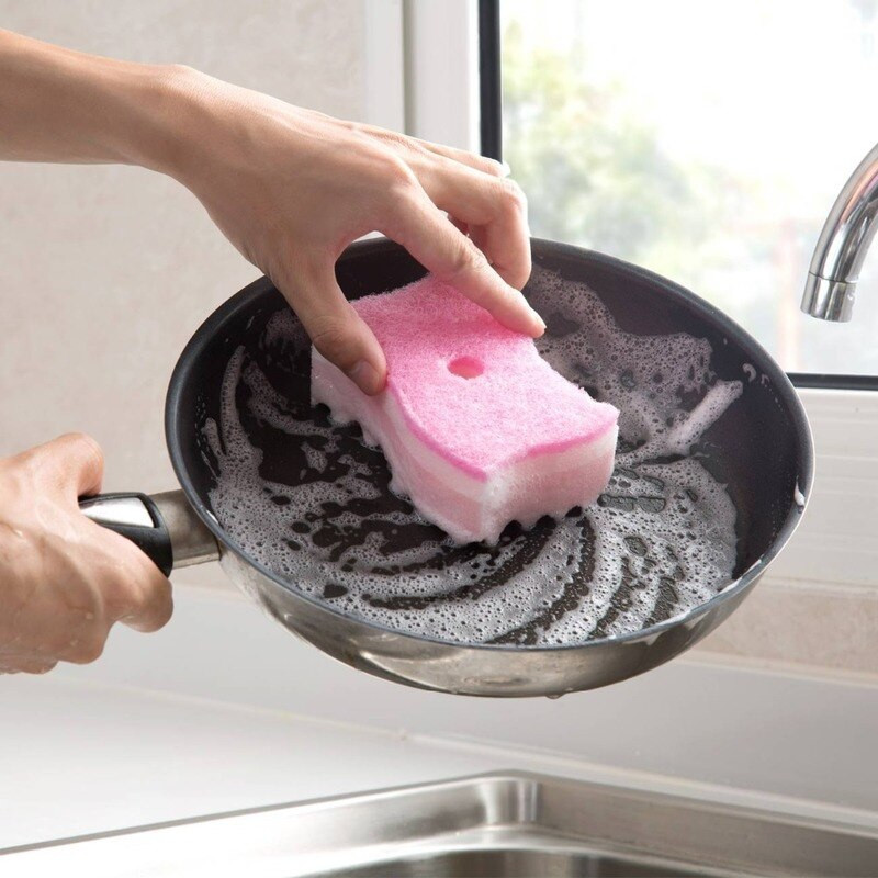 4 τμχ Σφουγγάρια Πιάτων Σφουγγάρι Κουζίνας Παχύ Πανί Μαγικό σφουγγάρι Γόμα πιάτων Επιτραπέζια σκεύη Βούρτσα καθαρισμού κατσαρόλας Σφουγγάρια πλυσίματος αυτοκινήτων
