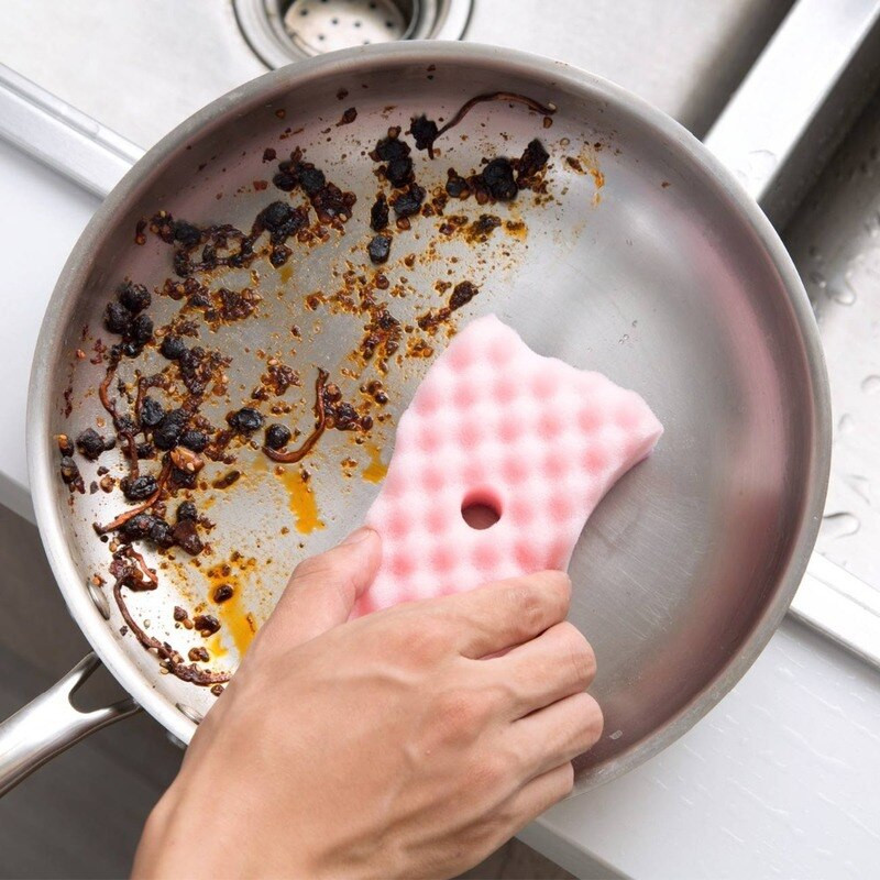 4 τμχ Σφουγγάρια Πιάτων Σφουγγάρι Κουζίνας Παχύ Πανί Μαγικό σφουγγάρι Γόμα πιάτων Επιτραπέζια σκεύη Βούρτσα καθαρισμού κατσαρόλας Σφουγγάρια πλυσίματος αυτοκινήτων