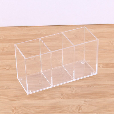 Kist i linija za šminkanje Organizator akrilnih alata za šminkanje Kutija za pohranu 3 utora Držač olovke za obrve Kutija s stalkom za ruževe