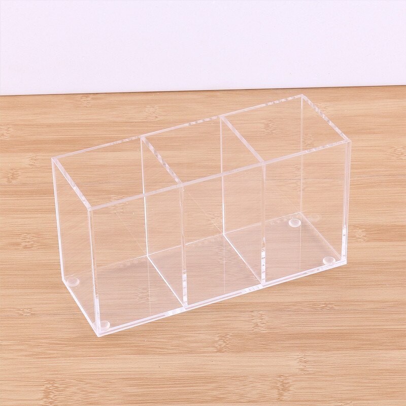 Kist i linija za šminkanje Organizator akrilnih alata za šminkanje Kutija za pohranu 3 utora Držač olovke za obrve Kutija s stalkom za ruževe