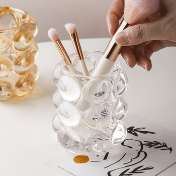 Многофункционален креативен прозрачен кристален стъклен държач за писалка орнаменти Nordic ins топка кофа за съхранение на четка за грим
