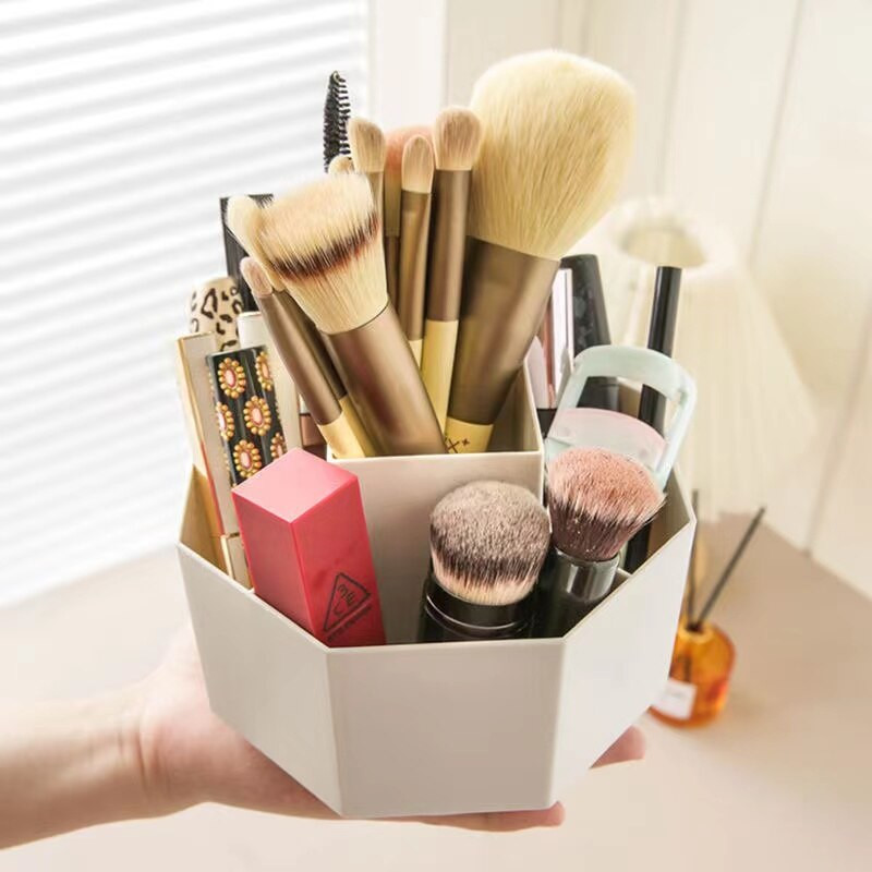 Περιστρεφόμενο κουτί αποθήκευσης μακιγιάζ Πινέλο μακιγιάζ Θήκη κουβά Επιτραπέζιου καλλυντικού Organizer Μολύβι Θήκη για στυλό Αποθήκευση μπάνιου Προϊόν