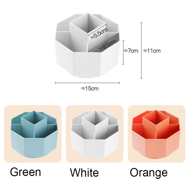 Περιστρεφόμενο κουτί αποθήκευσης μακιγιάζ Πινέλο μακιγιάζ Θήκη κουβά Επιτραπέζιου καλλυντικού Organizer Μολύβι Θήκη για στυλό Αποθήκευση μπάνιου Προϊόν