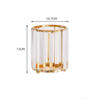 Ελαφρύ πολυτελές τραπέζι μακιγιάζ Organizer Γυάλινα καλλυντικά Organizer Αποθήκευση Δοχείο Στυλόθήκη caja de cosmeticos