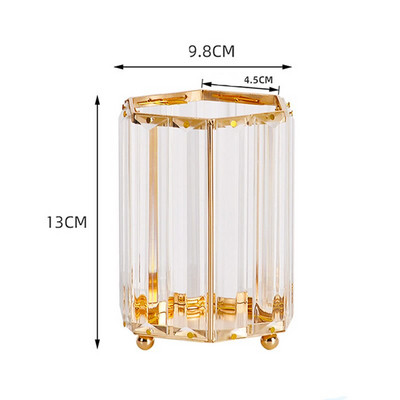 Ελαφρύ πολυτελές τραπέζι μακιγιάζ Organizer Γυάλινα καλλυντικά Organizer Αποθήκευση Δοχείο Στυλόθήκη caja de cosmeticos