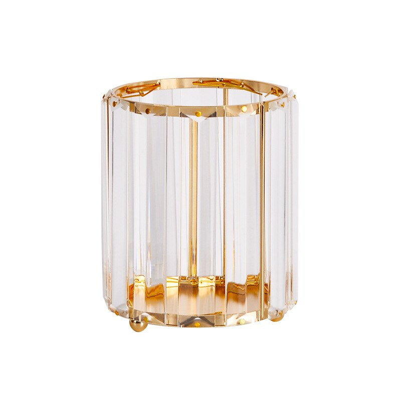 Ελαφρύ πολυτελές τραπέζι μακιγιάζ Organizer Γυάλινα καλλυντικά Organizer Αποθήκευση Δοχείο Στυλόθήκη caja de cosmeticos