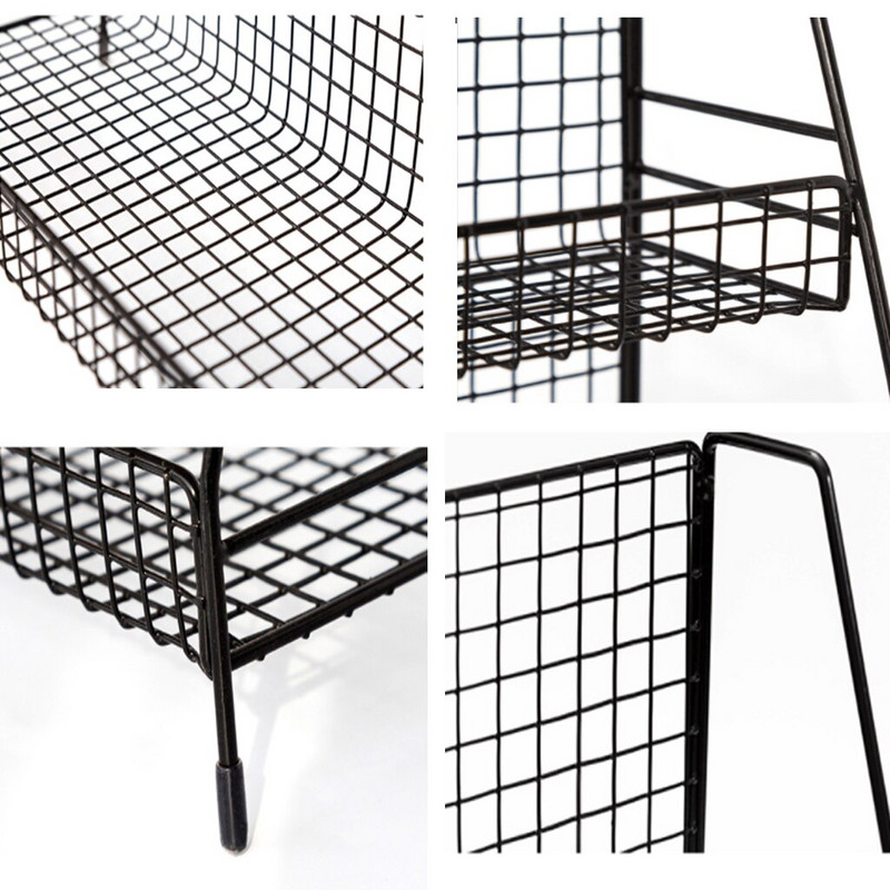 Art Iron Makeup Organizer Δύο στρώσεων Jewelry Box Cosmetic Organizer Makeup Box Κραγιόν Μακιγιάζ Αποθήκευση Τραπεζιού Μπάνιου