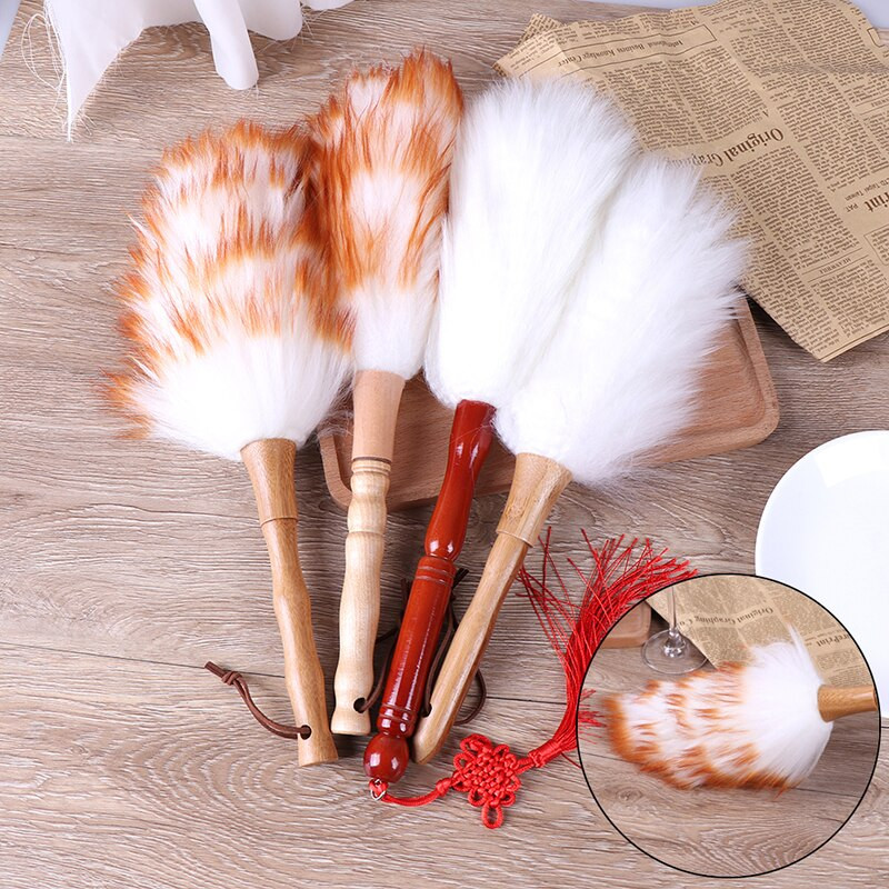 Αντιστατική βούρτσα μάλλινων φτερών Duster Dust Cleaning Wood Handle Dusting Brush Cleaning Wool Duster Brush for Dust Broom