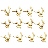 12Pcs Božić Elk Jelen Prstenovi za salvete Zlatna legura Kopča za salvete Držač prstena za salvete Hotelski restoran Svadbeni stol za večeru De