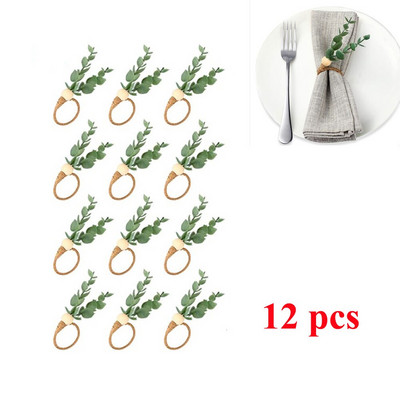 12Pcs Božić Elk Jelen Prstenovi za salvete Zlatna legura Kopča za salvete Držač prstena za salvete Hotelski restoran Svadbeni stol za večeru De