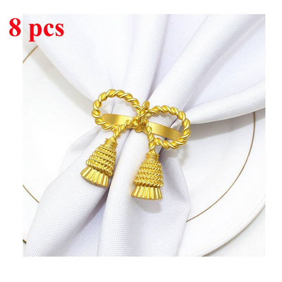 12Pcs Božić Elk Jelen Prstenovi za salvete Zlatna legura Kopča za salvete Držač prstena za salvete Hotelski restoran Svadbeni stol za večeru De