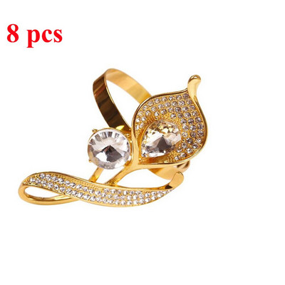 12Pcs Božić Elk Jelen Prstenovi za salvete Zlatna legura Kopča za salvete Držač prstena za salvete Hotelski restoran Svadbeni stol za večeru De