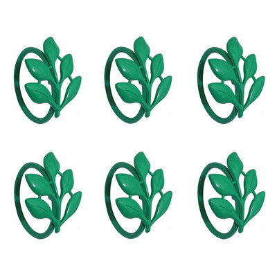 Dvianna 6 τεμάχια Rose Flower Θήκη για χαρτοπετσέτες με λουλούδια στρας Δαχτυλίδια για το γάμο της μητέρας Διακόσμηση τραπεζιού HWM04