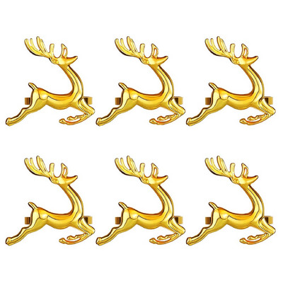 Dvianna 6 τεμάχια Rose Flower Θήκη για χαρτοπετσέτες με λουλούδια στρας Δαχτυλίδια για το γάμο της μητέρας Διακόσμηση τραπεζιού HWM04