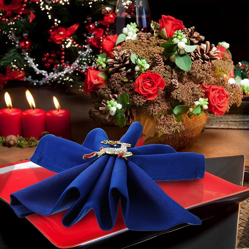 9-osaline jõulusalvrätirõngaste komplekt Metallist jõulusalvrätikuhoidja Jõulupuu salvrätisõrmuse kaunistus