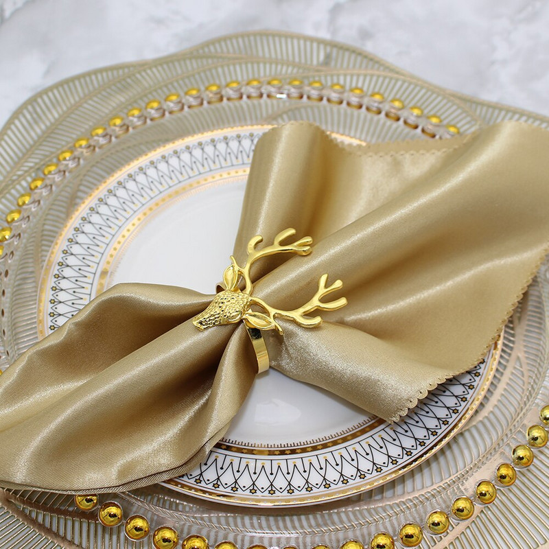 Dvianna 6 τμχ Δαχτυλίδια από χαρτοπετσέτα ελάφι Χριστουγεννιάτικες θήκες για πετσέτες από τάρανδο Πόρπη από χαρτοπετσέτα για εορταστικά δείπνα πάρτι γάμου HWC161