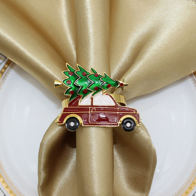 Dvianna 6 tk/partii jõulusalvrätiku sõrmuste hoidikud Hirve salvrätiku sõrmused jõuluõhtusöökideks pidudeks Pulmakaunistused lauakaunistused