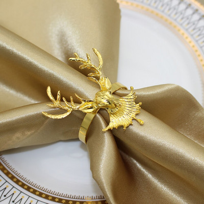 Dvianna 6 tk/partii jõulusalvrätiku sõrmuste hoidikud Hirve salvrätiku sõrmused jõuluõhtusöökideks pidudeks Pulmakaunistused lauakaunistused