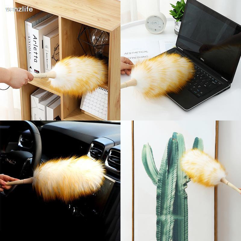 vanzlife ξεσκονόπανο με πούπουλα σκούπισμα σκόνης τέφρα ζεν γιος σπίτι καθαρό όχημα σκόνη κουβέρτα μαλλί που ρίχνει σκόνη τεχνούργημα καθαρισμού μήκος 45 cm