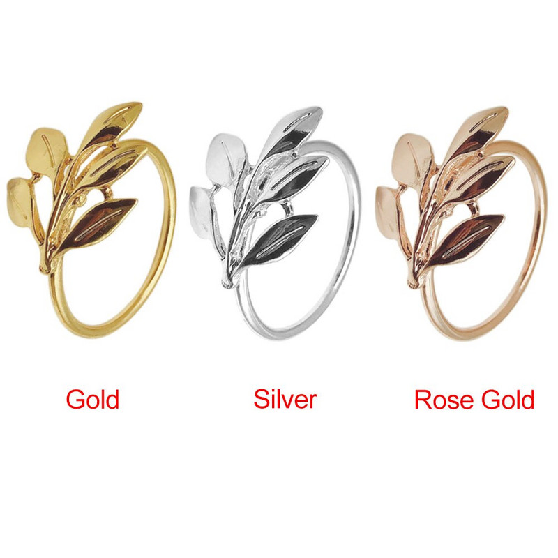 6 τμχ Φθινοπωρινά φύλλα Δαχτυλίδια χαρτοπετσέτας Χρυσά ασημένια αγκράφα για χαρτοπετσέτα Μεταλλική θήκη για χαρτοπετσέτα Δώρα γάμου Διακόσμηση τραπεζιού ντους βάπτισης