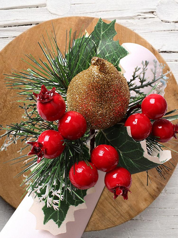 6 τμχ/σετ Χριστουγεννιάτικο δαχτυλίδι για χαρτοπετσέτα Δαχτυλίδι για χαρτοπετσέτα Δαχτυλίδι αγκράφα Τραπεζοθήκη σερβιέτα για πάρτι Κεντρική διακόσμηση τραπεζιού για τα Χριστούγεννα