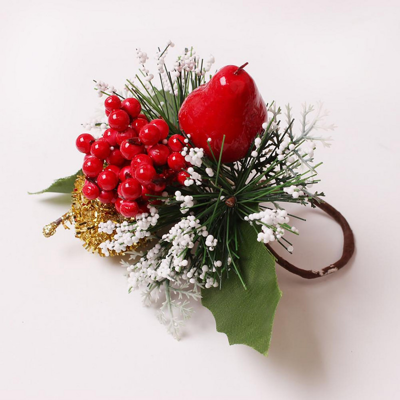 6 τμχ/σετ Χριστουγεννιάτικο δαχτυλίδι για χαρτοπετσέτα Δαχτυλίδι για χαρτοπετσέτα Δαχτυλίδι αγκράφα Τραπεζοθήκη σερβιέτα για πάρτι Κεντρική διακόσμηση τραπεζιού για τα Χριστούγεννα