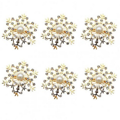 6 tk/komplekt jõulude peen salvrätirõngas sulamist loominguline lumehelbe kujuga laua salvrätikuhoidja söögilaua pulmakaunistustarvik