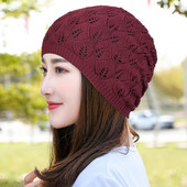 Női sapka vékony kötött több színben